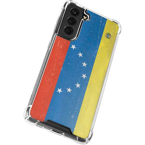 Venezuela Flag Distressed Galaxy S21 FE Clear Case